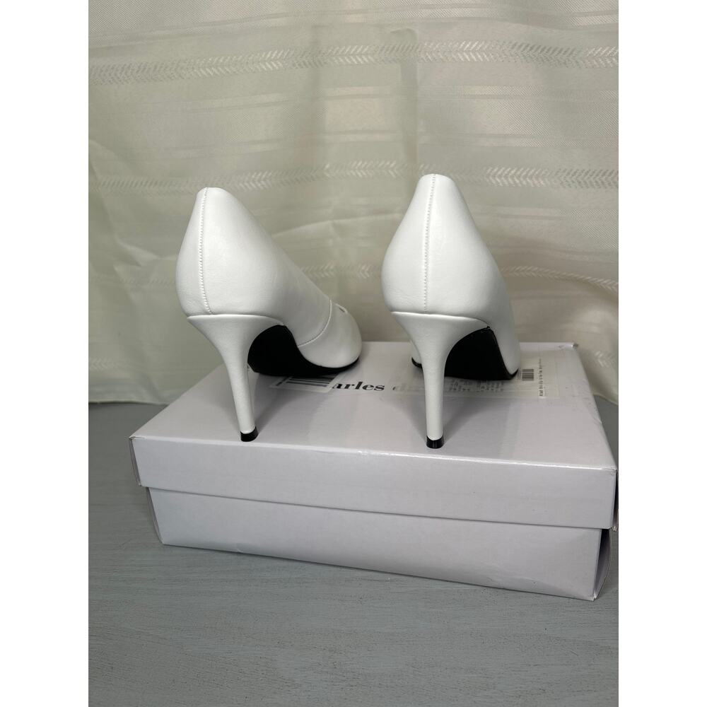Charles David Geno Pointed Toe Stiletto Pumps White Womens Size 8M - Picture 8 of 14